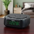 thumbnail image 4 of Jensen JCR-375 Audio CD Player Tabletop All-in-one Stereo Dual Alarm Clock Digital FM Radio | Top-Loading CD/MP3/WMA Discs Player | USB Charging Port 2.1A | Headphone Jack | 0.9 Display Green LED, 4 of 7