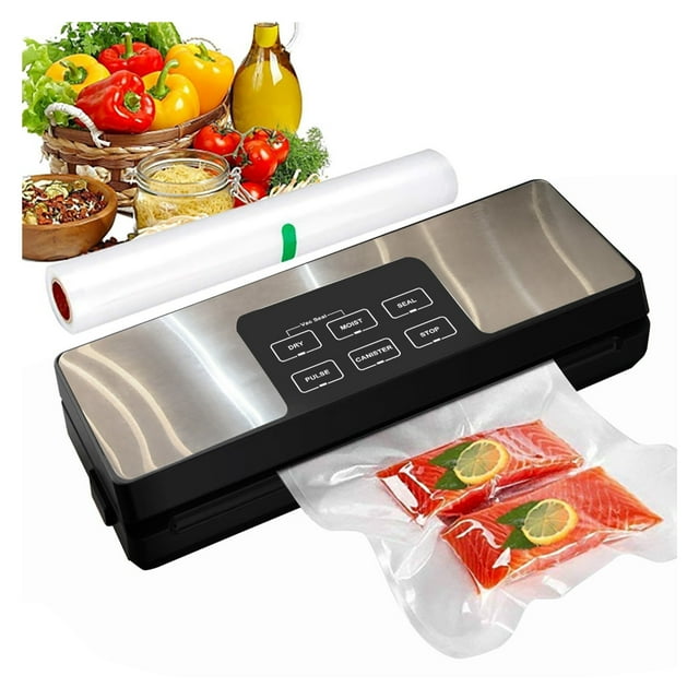 Bag Sealer Wrap Sealer Automatic Food Preservation Machine Vacuum Packaging Machine Household Vacuum Sealer Dry And Wet Dual-use Vacuum Sealer ,Easy to Use