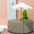 thumbnail image 5 of COVERS&ALL Patio Round Table and Chair Set Cover with Umbrella Hole - Heavyduty 12 Oz Waterproof Outdoor Backyard Furniture Cover with Air Pocket & Drawstring for Snug fit. (70" Dia x 23" H, Beige), 5 of 8