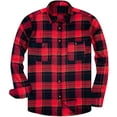 thumbnail image 1 of Men's Casual Button Down Flannel Shirt Plaid, 1 of 7