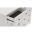 thumbnail image 3 of Fritz 60 Inch Dresser, 8 Drawer, Stepped Handles, Arched Bottom, White Wood, 3 of 5