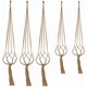 thumbnail image 1 of 5 Piece Lace Plant Hanger, indoor hanging flower pot rope solid cotton rope for balcony indoor outdoor garden decorative flower baskets., 1 of 4