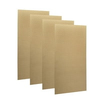 Triton Products (4) 24 In. W x 48 In. H x 1/4 In. D Natural Heavy-Duty HDF Round Hole Pegboards