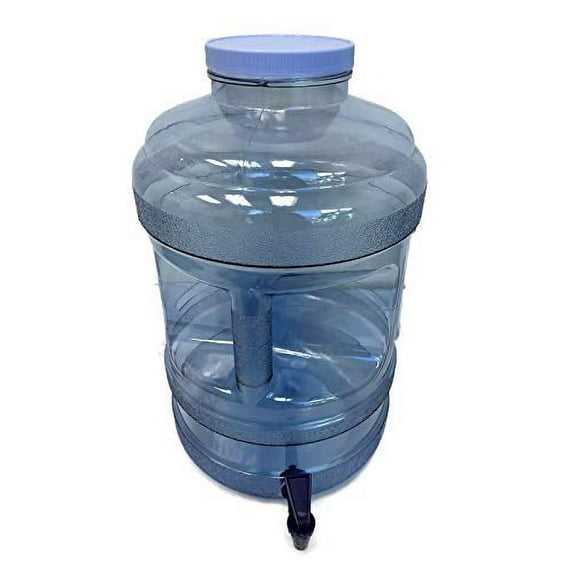 BPA-Free Reusable Food Grade Safe Tritan Leak-Proof Plastic Water Bottle Spigot Gallon Jug Container With Handle - Made in USA (5 Gallon Big-Wide Mouth)