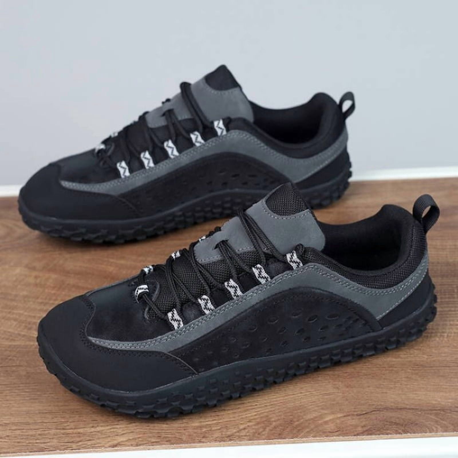 Unisex Large Size Wide Toe Barefoot Hiking Shoes, Outdoor Mountaineering Shoes, Non-Slip Breathable Lightweight, All Season Couple Sports Shoes, Daily Outdoor, Versatile Comfort