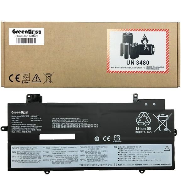 GREENTECH L20C4P71 5B10W13973 BATTERY FOR LENOVO THINKPAD X1 CARBON GEN 9 10 57WHR SB10T83217 L20D4P71 5B10W13975