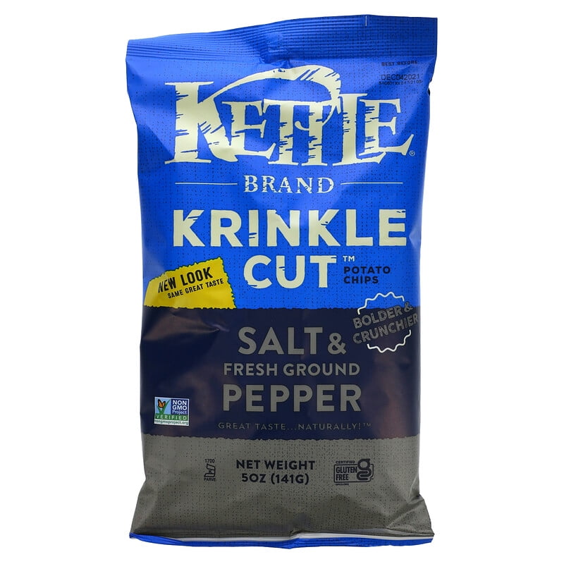 Kettle Foods, Potato Chips, Salt & Fresh Ground Pepper, 5 oz