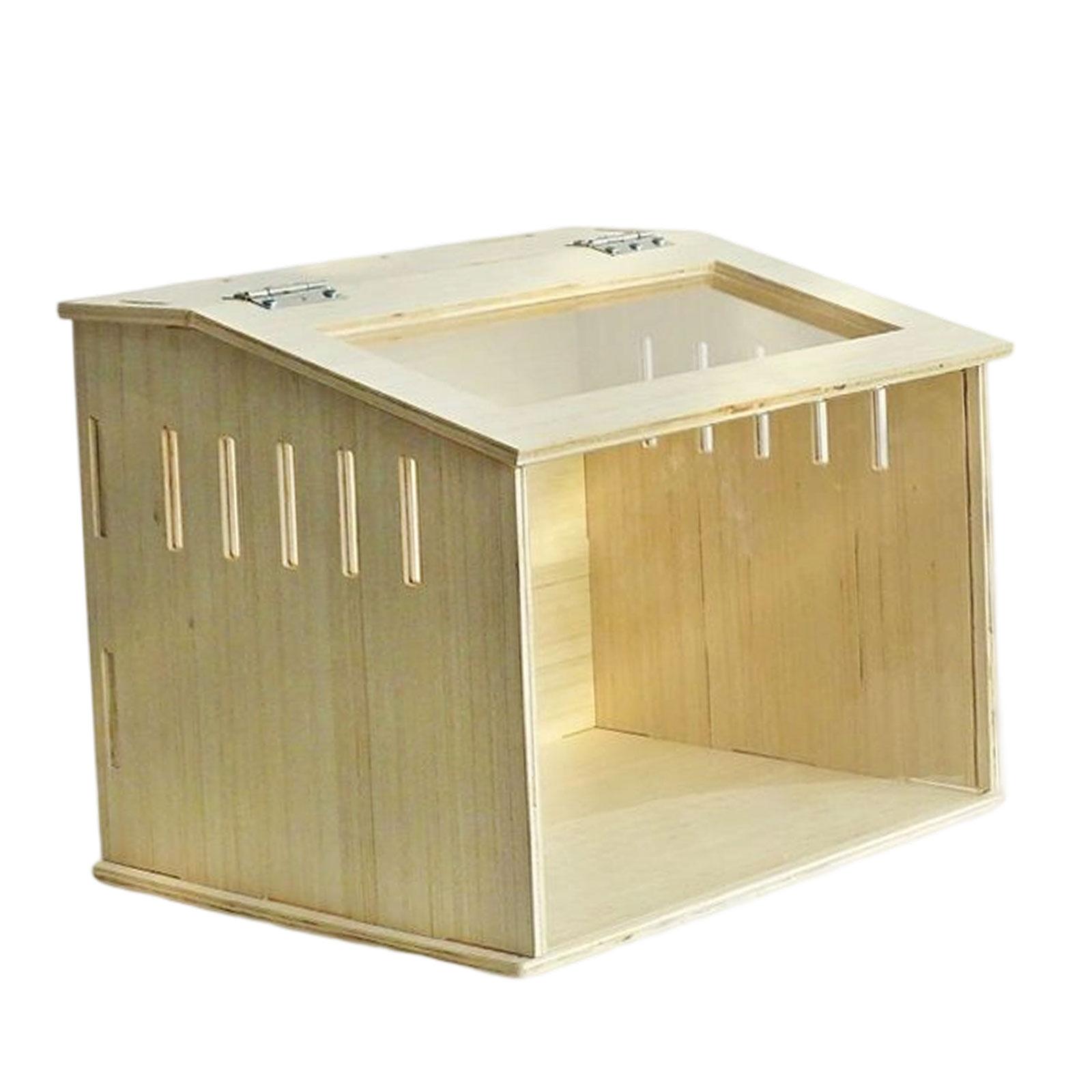 EHJRE Wood Hamster Cage Nesting Box for Chicken for Gerbils Guinea Pig Chinchillas 40cmx30cmx30cm