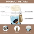 thumbnail image 3 of 500ml Stainless Steel Coffee Mug with Portable Beige Strap Vacuum Insulated Ceramic Coated Coffee Tumbler Cartoon Dog Faces and Bones, 3 of 8