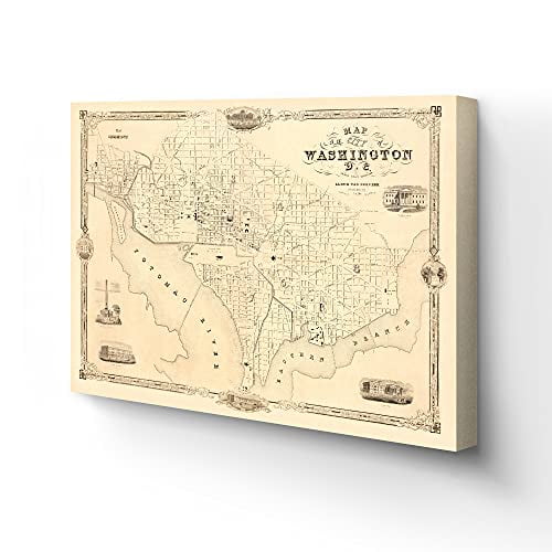 1850 Washington Dc Map Art Canvas Wrap Vintage Old Wall Of Red City Print Poster Com - Washington Dc Map Wall Art 1850 Washington Dc Map Art Canvas Wrap Vintage Old Wall Of Red City Print Poster Com - Washington Dc Map Wall Art