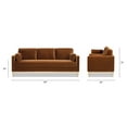 thumbnail image 3 of Knox 84" Modern Farmhouse Sofa with Burnt Orange Performance Velvet, 3 of 14