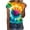 Multicolor#6, variant on VBTAPA Tie Dye T-Shirt for Women Funny Contrast Color Short Sleeve Tops Summer Casual Loose T Shirts Round Neck Soft Comfy Tee Sales of Today Multicolor L