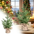 thumbnail image 2 of BNNG Tabletop Mini Christmas Tree, 15" Artificial Miniature Pine Christmas Tree with Linen Base Perfect for Christmas Decorations, Home, Kitchen, Dining Table, 2 of 9