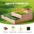 thumbnail image 3 of KFFKFF Wooden Raised Garden Bed Planter Box 44.5x44.5x20.1 inches Flowers Vegetables Herbs, 3 of 9