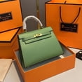 thumbnail image 3 of Bolso Kelly de segunda generación, mini bolso de mujer, nuevo bolso cuadrado pequeño de moda 2025, bolso bandolera de piel de vaca con estampado de palmeras., 3 of 5