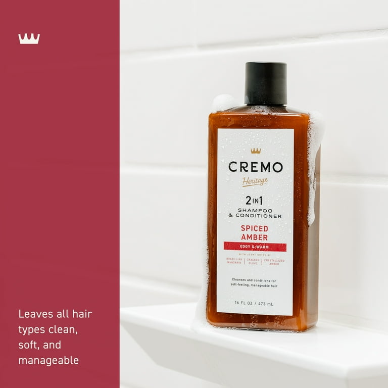 CREMO Spiced Amber 2-In-1 Shampoo Conditioner 16 oz with Brazilian