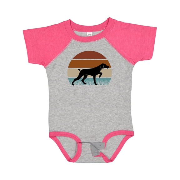 Inktastic Hunting Dog Retro Sunset Boys or Girls Baby Bodysuit