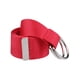 thumbnail image 1 of Cinturón de doble anillo en D para damas, cinturón de lona de color sólido, cinturones ajustables para la cintura, talla única, rojo, 1 of 5