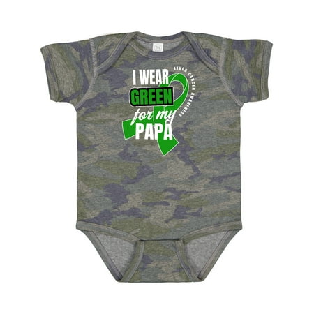 

Inktastic I Wear Green for My Papa Liver Cancer Awareness Gift Baby Boy or Baby Girl Bodysuit