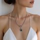 thumbnail image 4 of Gothic Punk Heart Necklace With Spikes Alloy Jewelry Edgy Style Elegant Clavicle Chain Perfect For Alternative Fashion, 4 of 4