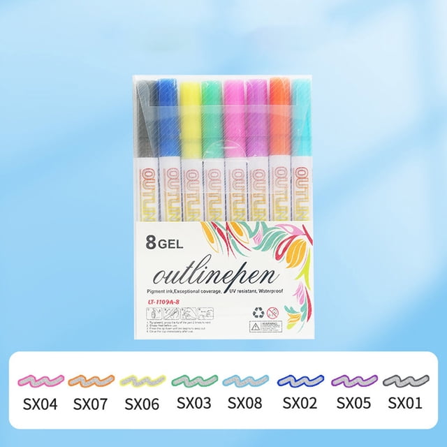 BotaniNest Tip Outline Marker For Precision Line Work And Color Coding Crafting Stationery For Writing Drawing And Labeling 2ml