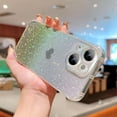 thumbnail image 4 of Compatible with iPhone 15 6.1" Gradient Bling Glitter Clear Case, Cute Heart Laser Holographic Case with Camera Lens Cover Protector Soft Shockproof Phone Cover for Women Girls (Black Heart), 4 of 11