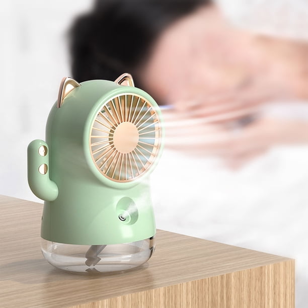 RKSTN portable fan Luckly Pussycat Spray Fan, Usb Rechargeable Water Ice Fan, Desktop Mute Gas Cooler, Water Mist Desktop Ice Fan In 3 Seconds