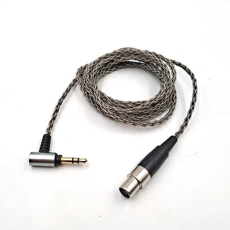 6-Strand 3.5mm to 4-Pin MiniXLR OCC Silver Plated Cable Compatible with AKG K371BT Headphone