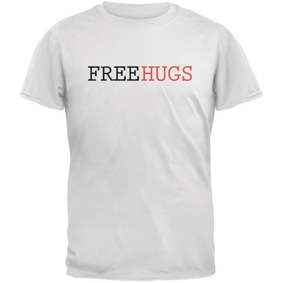 Free Hugs White Adult T-Shirt - Large