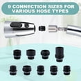 thumbnail image 2 of Wowow Kitchen Faucet Head Replacement Chrome, 3 Function Pull Out Spray Nozzle with 9 Adapters for Kitchen Sink Faucet，US Standard for Moen Kohler Delta Faucets G1/2 Male Connector, 2 of 6