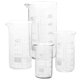 thumbnail image 1 of vasos de precipitados de vidrio transparentes para medición de química, cristalería de laboratorio de 100 ml, 150 ml, 250 ml y 500 ml, 1 of 7