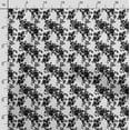 thumbnail image 3 of Soimoi Floral Printed, Poly Canvas Fabric, Decor Sewing Fabric by The Yard 56 Inch Wide,Decorative Fabric for Curtains Tote Bags, White & Black, 3 of 5