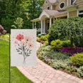 thumbnail image 2 of Yayeee Garden Flag 12" x 18" Double Sided Outdoor Yard Lawn Holiday Decorations, Pink Flower, 2 of 6