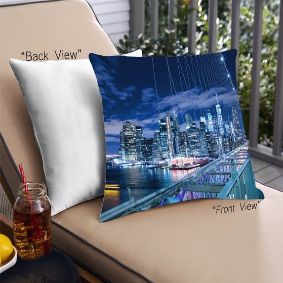 Ahgly Company State New York Outdoor Throw Pillow, 18 inch by 18 inch