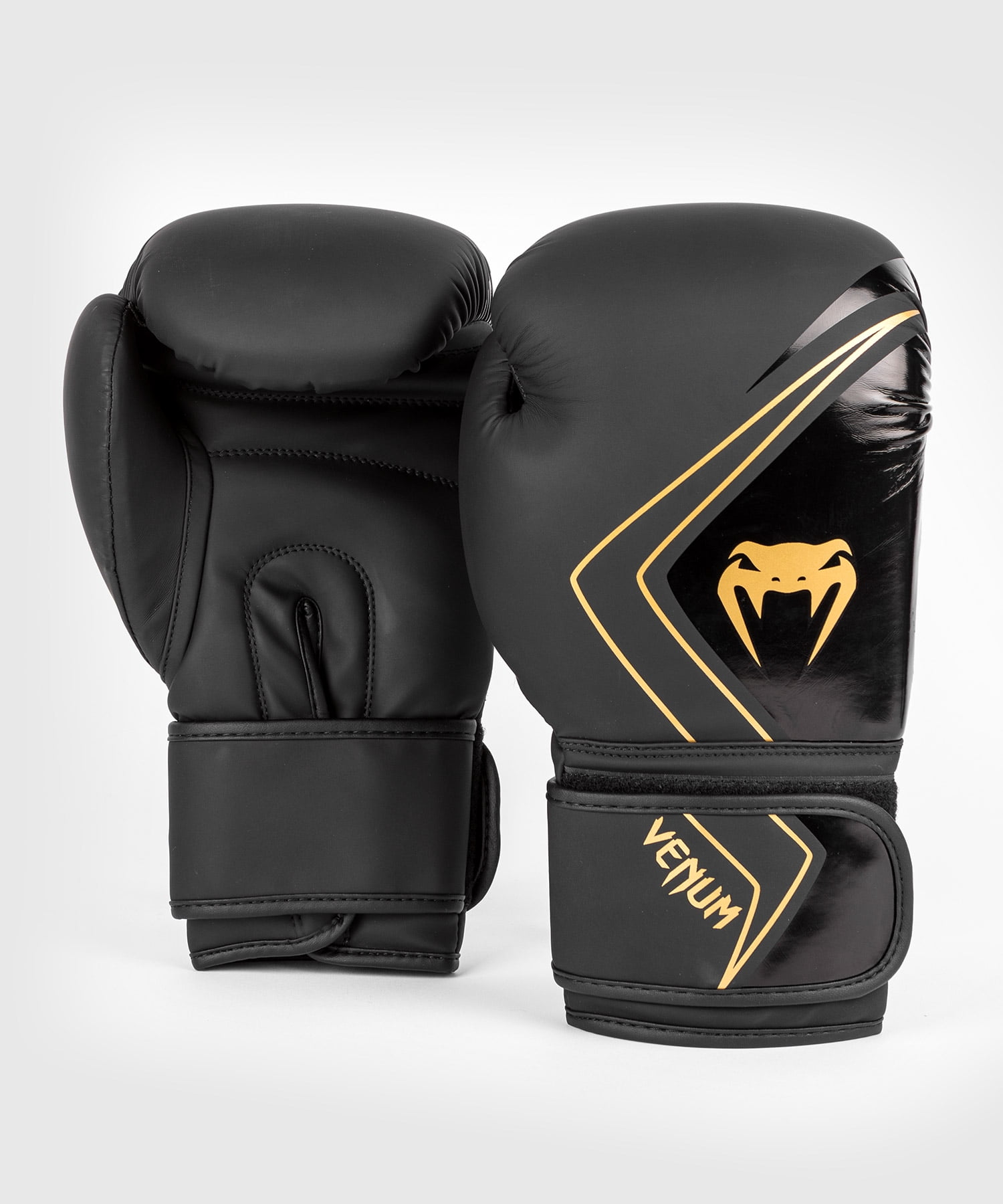 Venum Contender Hook and Loop Training Boxing Gloves - 16 oz. - Black/Gold  - Yahoo Shopping