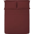 thumbnail image 1 of Sábana Individual Melocotton 1800 Hilos Microfibra Grabada Ultra Suave Vino grabada, 1 of 5