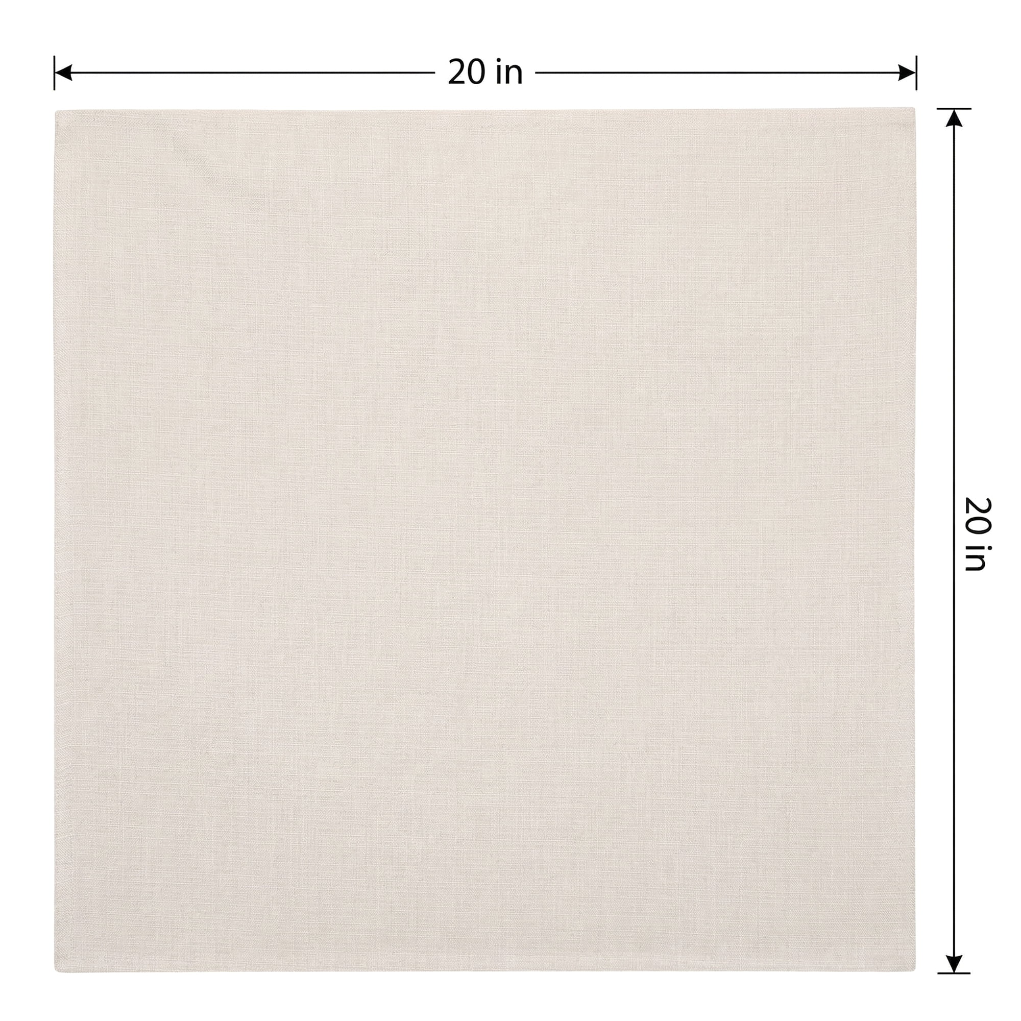 Unique Bargains 6Pcs Dinner Use Cotton Cloth Napkins Oatmeal 20x20inch