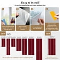 thumbnail image 6 of Pure Red Wine Window Privacy Film, Simple Solid Color Static Cling UV Sun Blocking Heat Control Window Tint Day and Night, Non-Adhesive Reusable One Way Windows Privacy Cover 17.7''x78.7'', 6 of 7