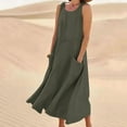 thumbnail image 2 of FAIWAD Robe Longue Sans Manches pour Femmes Tendance 2024 Robe Bohème Décontractée Ample Confortable Robe Débardeur de Plage, 2 of 5