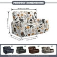 thumbnail image 3 of Xoenoiee Abstract Boho Geometric Art Print Stretch Reclining Loveseat Slipcover, 2 Seater Loveseat Recliner Cover with Storage Pockets, Recliner Couch Sofa Cover Furniture Protector, 3 of 6