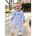 thumbnail image 3 of RUINIXCW Newborn Baby Boy Duck Outfit Plaid Romper Infant Baby Boys Spring Fall Winter Clothes Casual Mallard Embroidery Long Sleeve Jumpsuit, 3 of 7