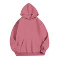 thumbnail image 4 of Chbgutlmr Hoodies for Women Fall Long Sleeve Basic Sweatshirt Solid Color Loose Athletic Pullover with Pockets, 4 of 7