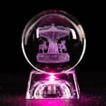 thumbnail image 1 of Qian 8cm 3d Sculpté Boule de Cristal Transparent Modèle, 1 of 4