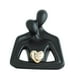 thumbnail image 2 of Estatua de pareja de cerámica, figura de amantes, arte artesanal, escultura romántica, decoración para el hogar. Negro, 2 of 9