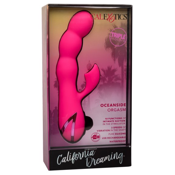 CalExotics California Dreaming Oceanside Orgasm Rechargeable G-Spot Vibrator, Pink