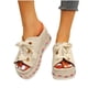thumbnail image 4 of Zapatillas de verano con cordones para mujer, sandalias informales para mujer, zapatillas tejidas a juego de Color con tacón inclinado Wmkox8yii  ytu7191, 4 of 8