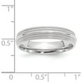 thumbnail image 4 of 14K White Gold 14Kw 5mm Double Milgrain Comfort Fit Band Size 5 Made In United States wdmc050-5, 4 of 5