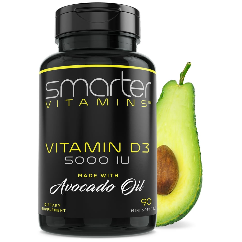 SmarterVitamins VITAMIN D3 5000 IU in USDA Certified Organic Avocado