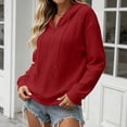 thumbnail image 3 of LIaqionyy Womens Hoodie Oversized Sweatshirt Casual Long Sleeve Drawstring Pullover Tops Textured Fall Winter Clothes, 3 of 8
