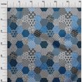 thumbnail image 3 of oneOone Polyester Lycra Blue Fabric Geometric Diy Clothing Quilting Fabric Print Fabric By Yard 56 Inch Wide, 3 of 6